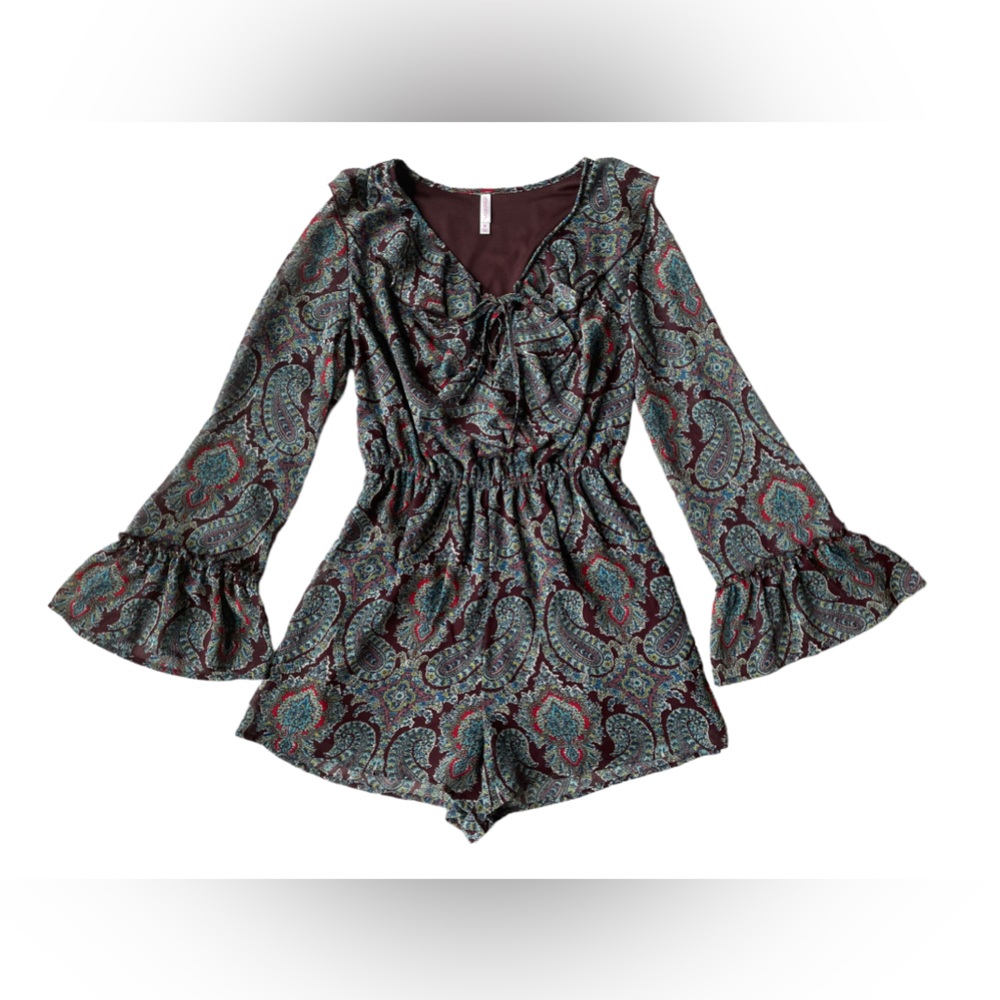 Xhilaration: Paisley Pattern Victorian Romper